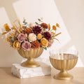 Gold Compote Vase Centerpiece