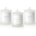 3‑Pack Frosted White Glass Bathroom Jars